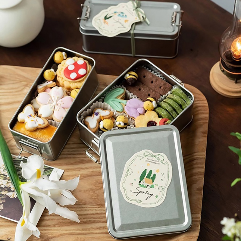 Rectangular Tinplate Cookie Ti - đánh giá và giá Tin Container Lid